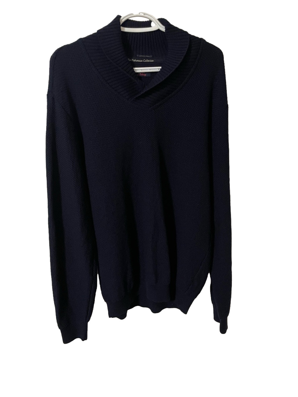 Paul & Shark Navy The Fisherman Collection Shawl Collar Sweater Size XL